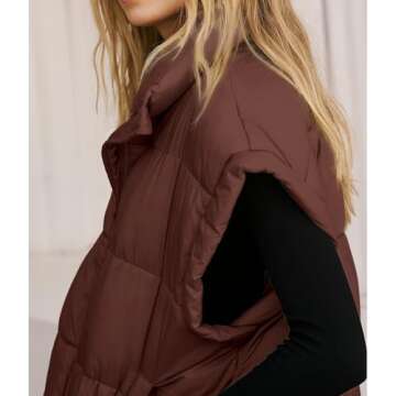 Songling Oversized Puffer Vest for Women - Stylish & Warm