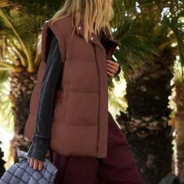 Songling Oversized Puffer Vest for Women - Stylish & Warm