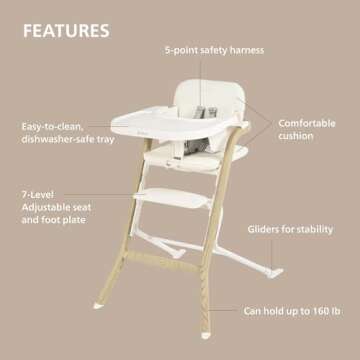 Unilove Grow with Me High Chair - Stylish & Adjustable