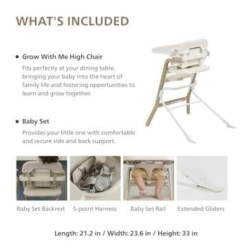 Unilove Grow with Me High Chair - Stylish & Adjustable