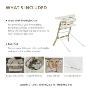 Unilove Grow with Me High Chair - Stylish & Adjustable