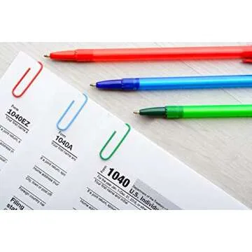 Coideal Colored Small Paper Clips 200 Pack Assorted Colors