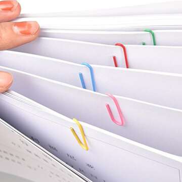 Coideal Colored Small Paper Clips 200 Pack Assorted Colors
