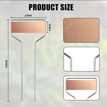 30PCS Metal Garden Plant Labels Plant Tags, Metal Garden Markers, Copper Garden Labels Plant Markers...