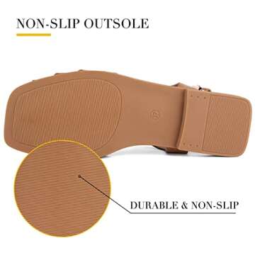 MaxMuxun Women’s Summer Roman Flat Sandals for Comfort