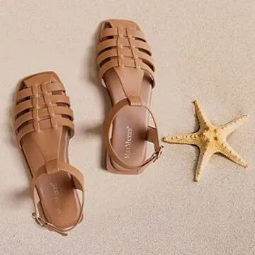MaxMuxun Women’s Summer Roman Flat Sandals for Comfort