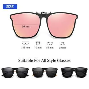 OopsMi Clip On Polarized Sunglasses For Prescription Glasses