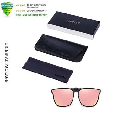 OopsMi Clip On Polarized Sunglasses For Prescription Glasses