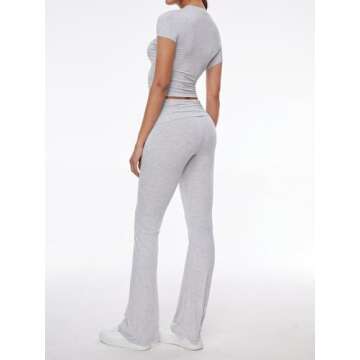 Comfortable Women’s Lounge Set with Flare Pants