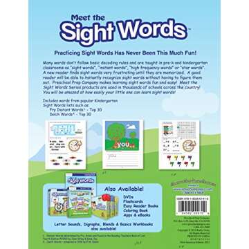 Preschool Prep Company Meet The Sight Words Workbook
