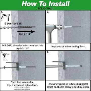 TOGGLER Alligator AF8 Flanged Anchor with Screws, Polypropylene, Made in US, for #8 to #14 Fastener Sizes (Pack of 20)