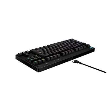 Logitech G Pro Mechanical Gaming Keyboard, 16.8 Million Colors RGB Backlit Keys, Ultra Portable Desi...