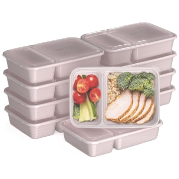 Bentgo 20-Piece BPA-Free 2-Compartment Containers - Blush Pink