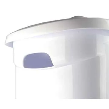 Sterilite Ultra Wheeled Laundry Hamper with Lid, Handle and Wheels for Easy Rolling of Clothes to and from The Laundry Room, Plastic, White, 1-Pack