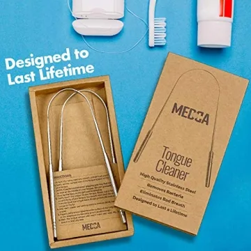 Stainless Steel Tongue Scrapers for Bad Breath & Bacteria