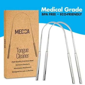 Stainless Steel Tongue Scrapers for Bad Breath & Bacteria