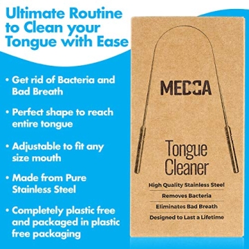Stainless Steel Tongue Scrapers for Bad Breath & Bacteria