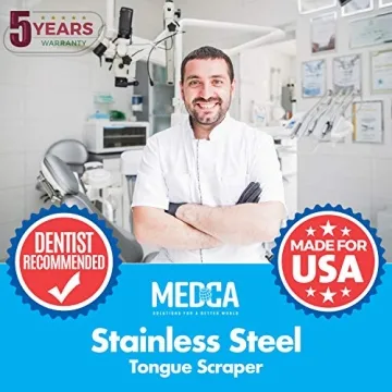 Stainless Steel Tongue Scrapers for Bad Breath & Bacteria