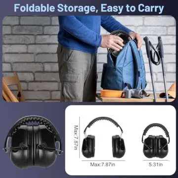 2 Pack 34dB Noise Canceling Headphones For Shooting, Hearing Protection Earmuffs, Ear Protection Headphones, Thickened Headband Ear Muffs For Noise Reduction For Shooting, Construction,Mowing