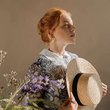 Moodear Larkspur Flower Earrings - Elegant Birthday Gift for Her