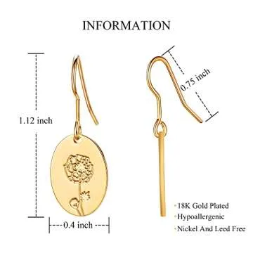 Moodear Larkspur Flower Earrings - Elegant Birthday Gift for Her