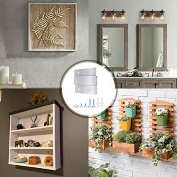 French Cleat Picture Hanger 2 Inches Aluminum Z Hanger Supports 30lbs - Interlocking Wall Mounting Bracket Hardware Kit for Hanging Mirrors, Picture, Shelf, Whiteboard, Art, Frames (2"-2Pairs)