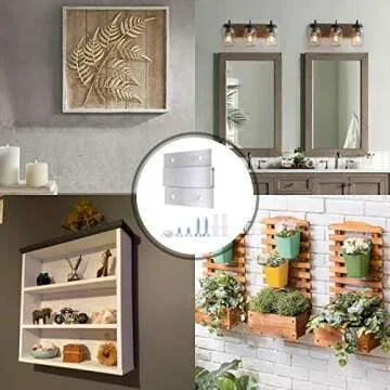 French Cleat Picture Hanger 2 Inches Aluminum Z Hanger Supports 30lbs - Interlocking Wall Mounting Bracket Hardware Kit for Hanging Mirrors, Picture, Shelf, Whiteboard, Art, Frames (2"-2Pairs)