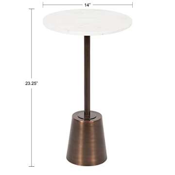 Kate and Laurel Tira Round Side Table - Elegant Nightstand