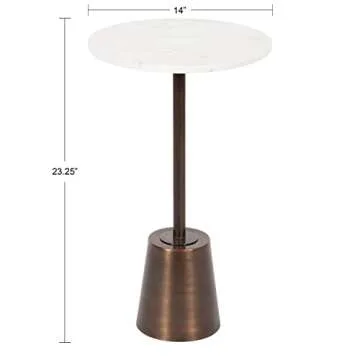 Kate and Laurel Tira Round Side Table - Elegant Nightstand