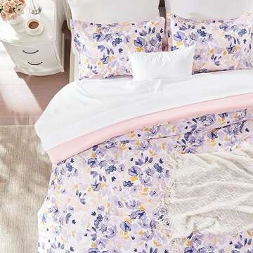 SLEEP ZONE King Size Comforter Set Bed in a Bag - All Season Bedding Comforter Sets 7 Pieces with 1 ...