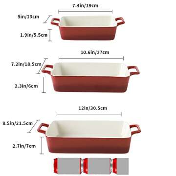 KOOV Ceramic Baking Dish Set - Vibrant & Versatile Bakeware