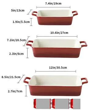KOOV Ceramic Baking Dish Set - Vibrant & Versatile Bakeware