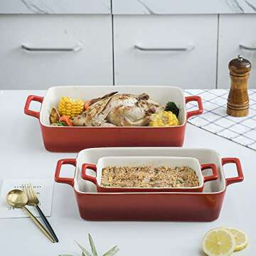 KOOV Ceramic Baking Dish Set - Vibrant & Versatile Bakeware