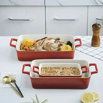 KOOV Ceramic Baking Dish Set - Vibrant & Versatile Bakeware