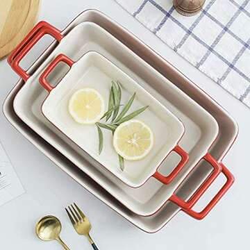 KOOV Ceramic Baking Dish Set - Vibrant & Versatile Bakeware