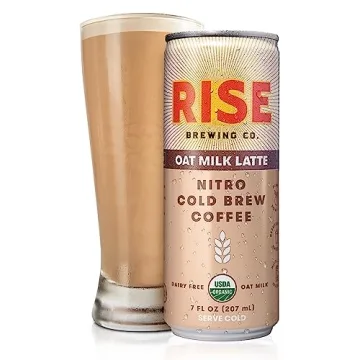 RISE Nitro Cold Brew Oat Milk Latte, Organic & Vegan, 12 Pack