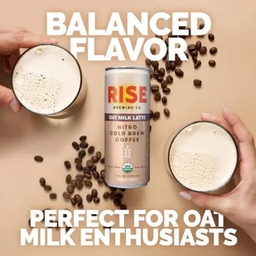 RISE Nitro Cold Brew Oat Milk Latte, Organic & Vegan, 12 Pack