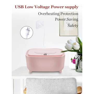 Wipe Warmer - 2025 New Premium Baby Wet Wipes Dispenser, Baby Wipe Warmer for Home Use - Essential Calentador De Wipes para Bebes - Travel Friendly with Direct Plug-in Power Supply