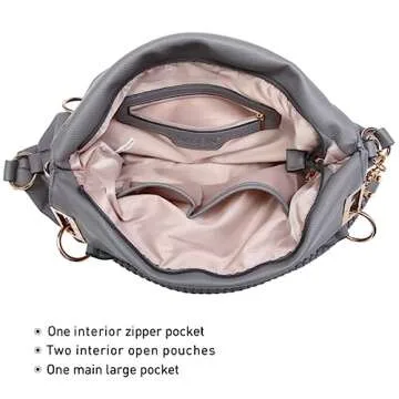 Chic Dasein Vegan Leather Handbags with Rhinestones