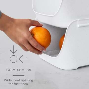 YouCopia ShelfBin Stacking Pantry Bins, 2-Pack, Stackable Storage Basket Organizers for Kitchen and Cabinet Organization