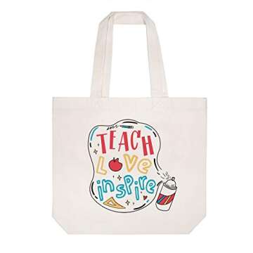 ELEGANTPARK Teach Love Inspire Bag Teacher Gifts for Women Appreciation Week Graduation Birthday Val...