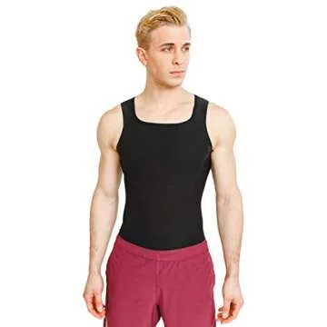 Sweat Shaper Men’s Premium Slimming Shapewear Workout Sauna Tank Top Vest, Black, Large-X Large