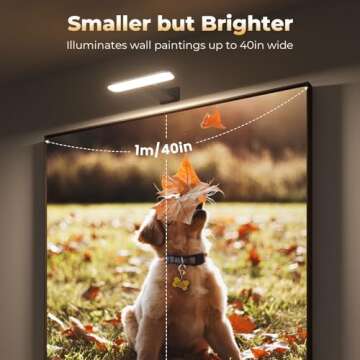 FULEN Rechargeable Picture Lights for Wall, Wall Lights Battery Powered with Remote, Art Lights for Paintings, Picture Frame Lights for Wall,Dart Board Light with 3 Color Temperatures,Black