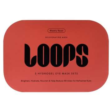 LOOPS WEEKLY RESET - Rejuvenating Hydrogel Eye Mask Kit - Brighten, Hydrate, Nourish and Help Reduce Wrinkles for Refreshed Eyes - Reduces Signs of Puffiness - For Resilient-Looking Skin - 5 Pc