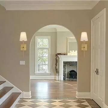 Rizzyluz Dimmable Wall Sconces Set of 2 Elegant Design