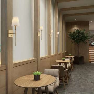 Rizzyluz Dimmable Wall Sconces Set of 2 Elegant Design