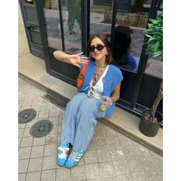 Womens Crop Top Knit Sweater Vest Gold Button Down Crochet Vest Sleeveless Chunky Sweater Cardigan with Pockets