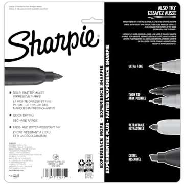 Sharpie Glam Pop Permanent Markers, Fine Tip Marker Set, Coloring Markers, Art Markers, Drawing Markers, Writing Markers, Assorted Colors 24 Count