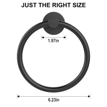 Durable SetSail Matte Black Towel Holder for Stylish Homes