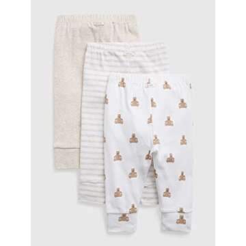 GAP Unisex Baby First Favourite Pull-on Pants Leggings, Oatmeal Heather, 6-12 Months US